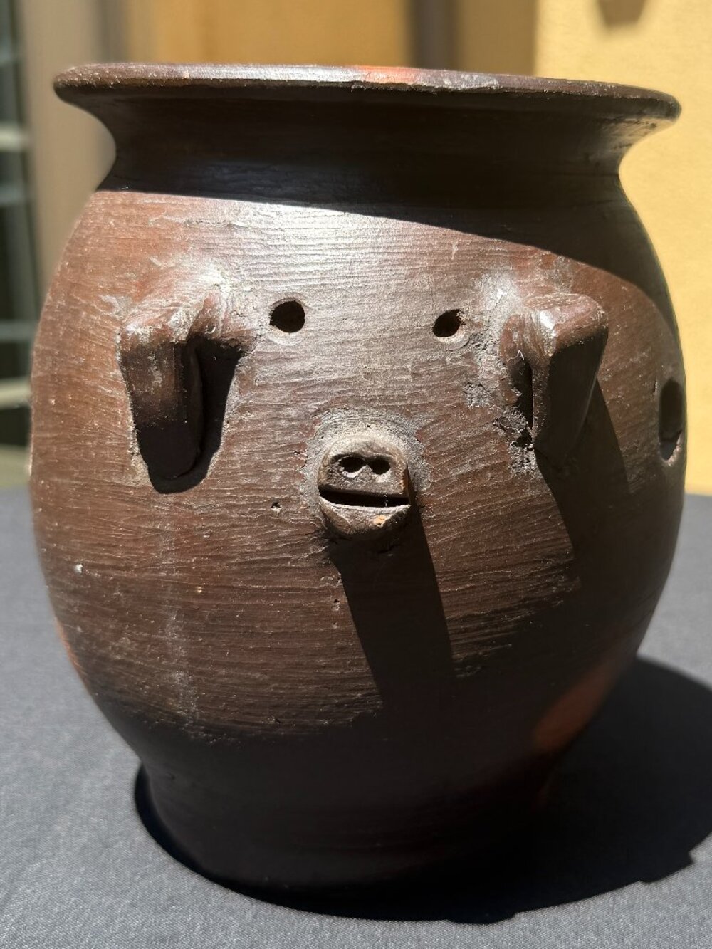 Pig Faced Vase - Chilean Pomaireware